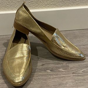 Gold Metallic Jeffrey Campbell Leather Loafer 8.5